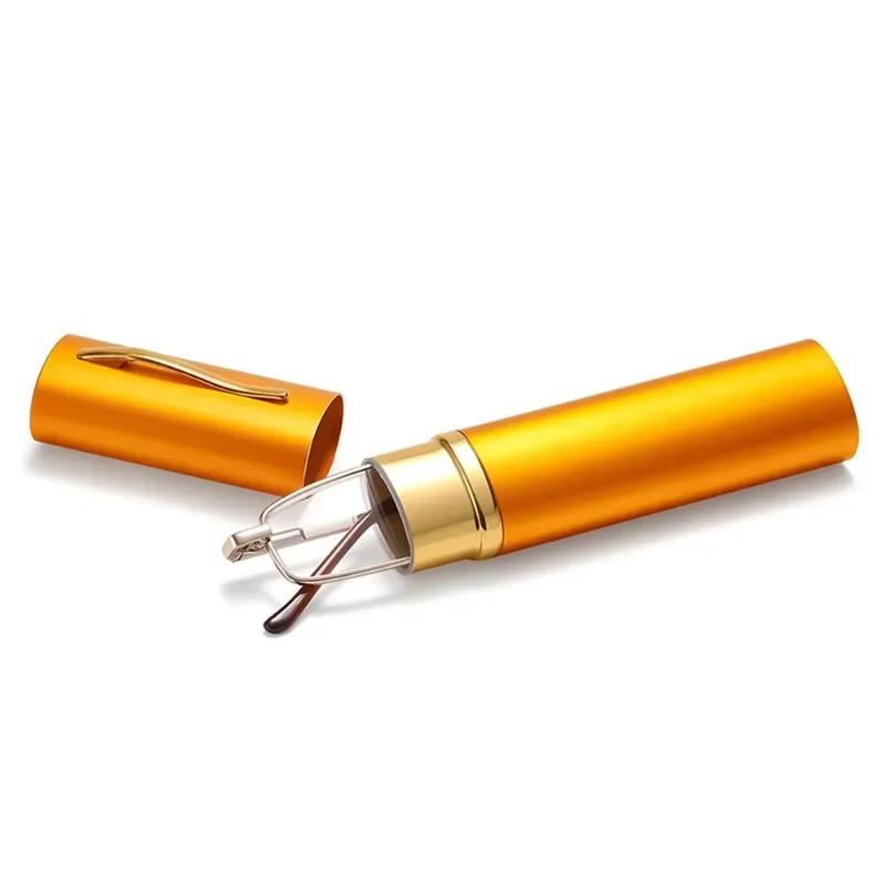 Lesebrille Blaulichtfilter für Männer Frauen Metallrahmen Tragbar HD Stifthalter Ultraleichte Brille Augenschutz Brille