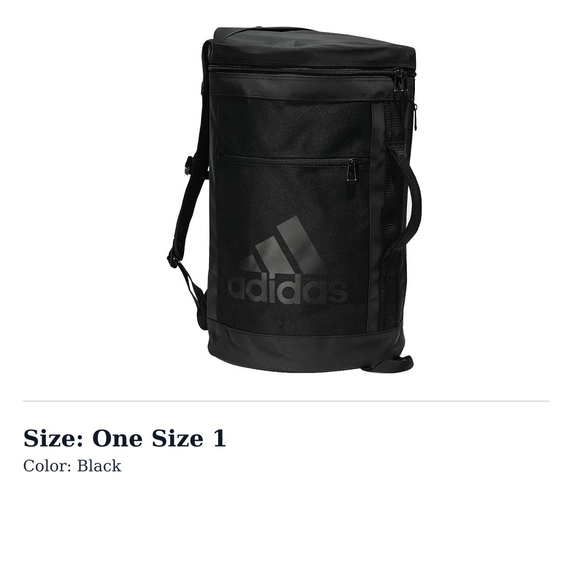 Adidas Polyester Backpack Regular Mens Black GN8857 One Size 1
