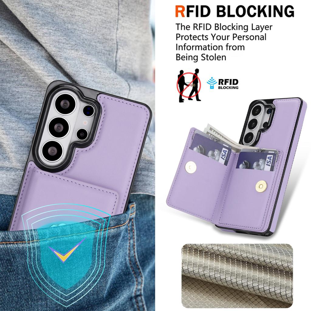 for Samsung Galaxy S23 S24 S25 S26 Ultra Plus A56 A36 A26 A16 A55 A35 A15 Leather Wallet Case Card Holder with Ring Kickstand