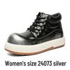 Men's Mid-Top Thick-Soled Height-Boost British Style Big-Head Bread Martin Boots 24076-J