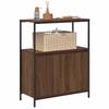 Bathroom Cabinet with Shelves Brown Oak Effect 76.5 X 35 X 95 Cm
