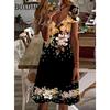 Women's Casual Dress Floral Print V Neck Short Sleeve