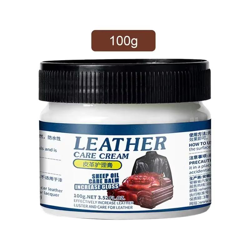 100 Ml Leather Conditioner Jacket Leather Restorer Cream Car Seats Bags Deep Nourishing and Refurbish Coating Shoes  Purses