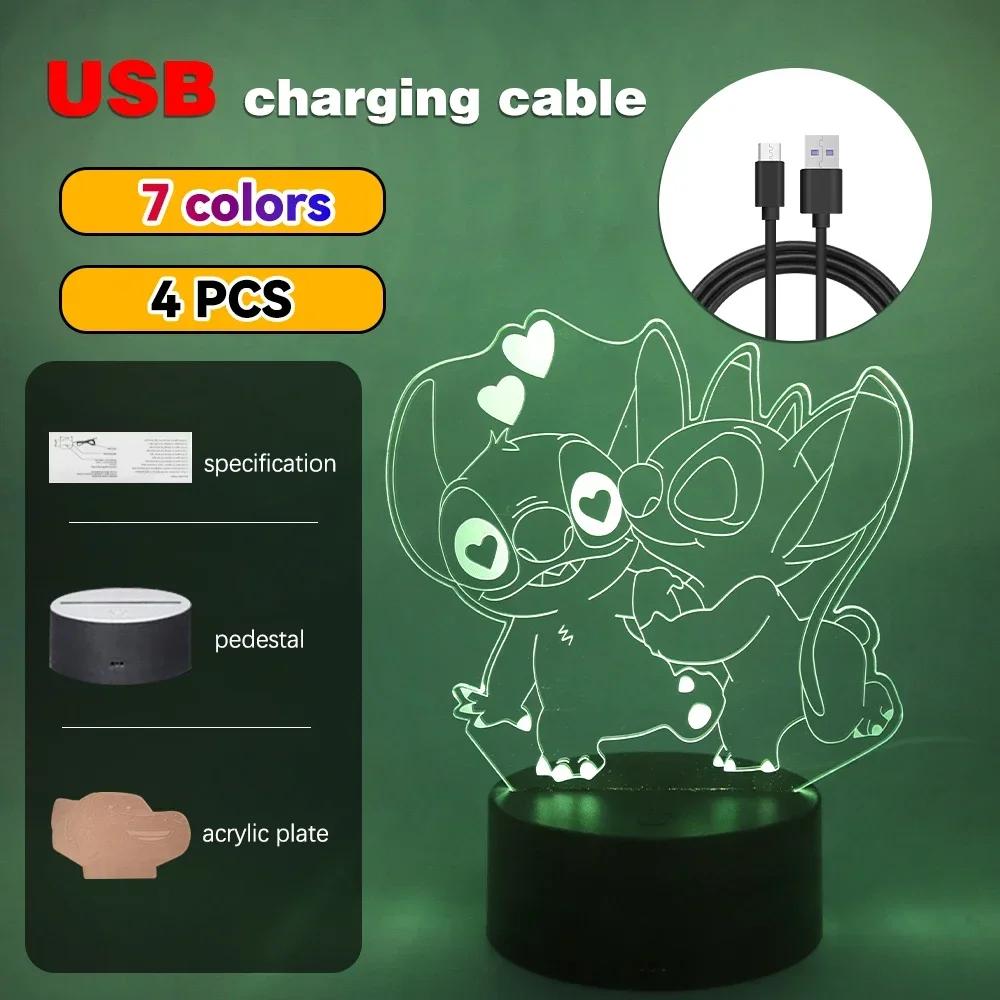 LED Night Ligh Illusion Stitch Lamps Remote Control Smart Touch Home Room Decor Lamp Christmas Valentine's Day Birthday Gifts