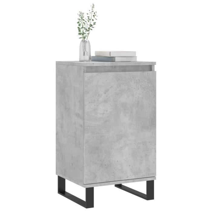 VidaXL Buffets 2 Pcs Concrete Grey 40x35x70 Cm Engineered Wood 831077