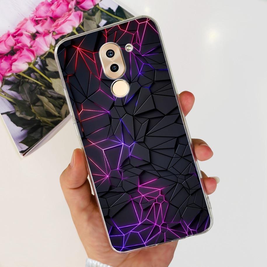 For Honor 6X Case BLN-AL10 BLL-L22 BLN-L21 Cover Fashion Flower Clear Silicone Soft Funda For Huawei Mate 9 Lite GR5 2017 Bumper