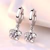 925 Sterling Silver Three-Dimensional Plum Blossom Earrings With AAA Zirconia
