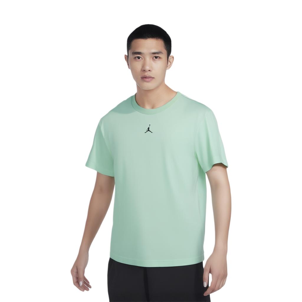 Jordan T Shirts Men's Mint Crew Neck Moderate Straight Fit FN5830-353