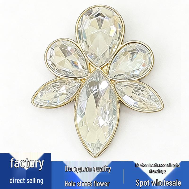 New Skull Flower Metal Shoe Buckles - Stylish Shoe Decorations