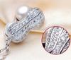 Fashion Style Necklace Peanut Pendant Necklace Jewelry Clear Pearl Necklace for Women(Color: Gold, Silver, Rose Gold)
