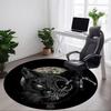 1pc Gothic Cat Chair Carpet for Office, Round Non Slip Durable Large Size Office Carpet, Suitable for Office