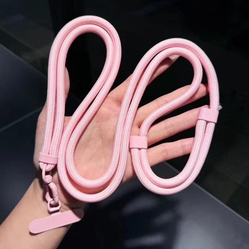 Cordón de Teléfono Ajustable Universal Correa de Collar Cruzada Funda de Teléfono Cuerda Larga para Colgar con Clip Antiperdida Duradero y Resistente