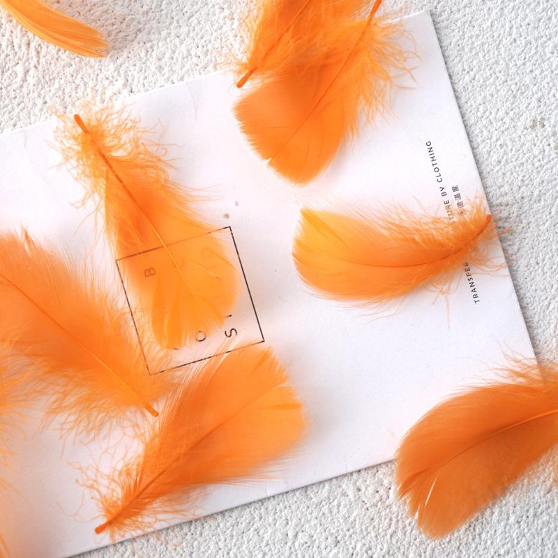 50Pcs Macaron Color Small Feathers 5-8Cm Goose Feather Small Floating Bobo Ball Balloon Filling Decorative Material