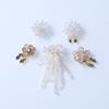 New Design On Shirt Pearl Button Cover DIY Accessories Alloy Flower Cufflinksble Decor Shirt Button Box for Men Women