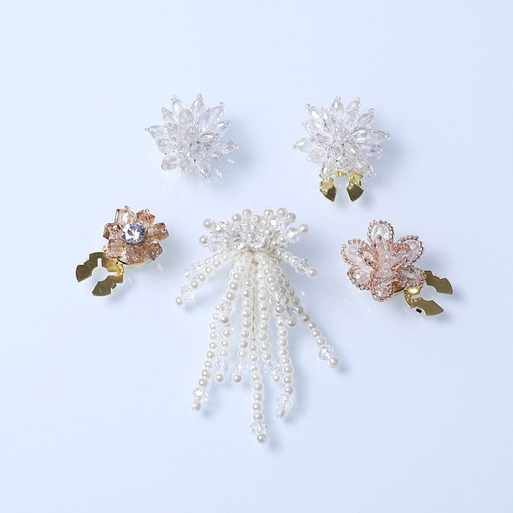 New Design On Shirt Pearl Button Cover DIY Accessories Alloy Flower Cufflinksble Decor Shirt Button Box for Men Women