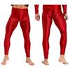 Herren-Leggings, glänzend, lang, schmal, Strumpfhosen, Fitnessstudio, Yoga, Sportbekleidung, schmale Hosen, Unterwäsche, Unterteile