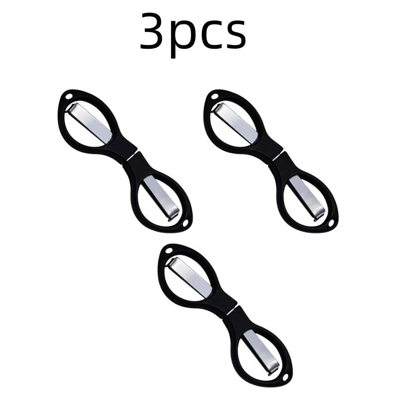 Simple Portable Folding Scissors Solid Color Glasses Shape Paper Cutters Students Handmade DIY Tools School Office Supplies