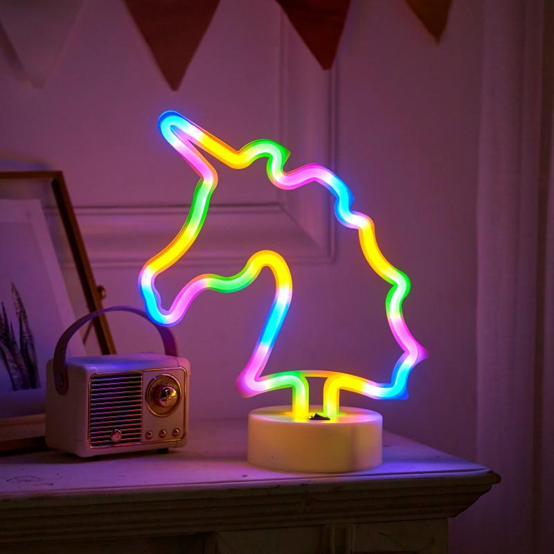 Heart-Shaped LED Neon Desk Lamp for Romantic Bedroom Decor