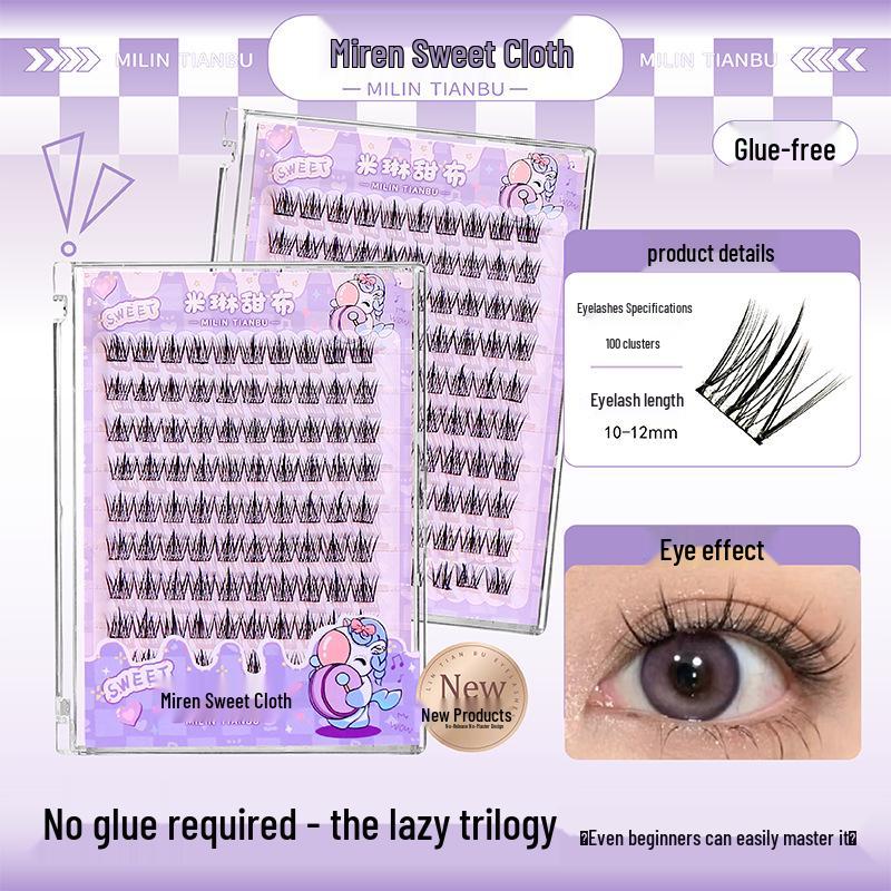 20-Row High-Capacity No-Glue Eyelash Book: Fox, Dog, and Nine-Tailed Rabbit Series Mixed False Lashes.