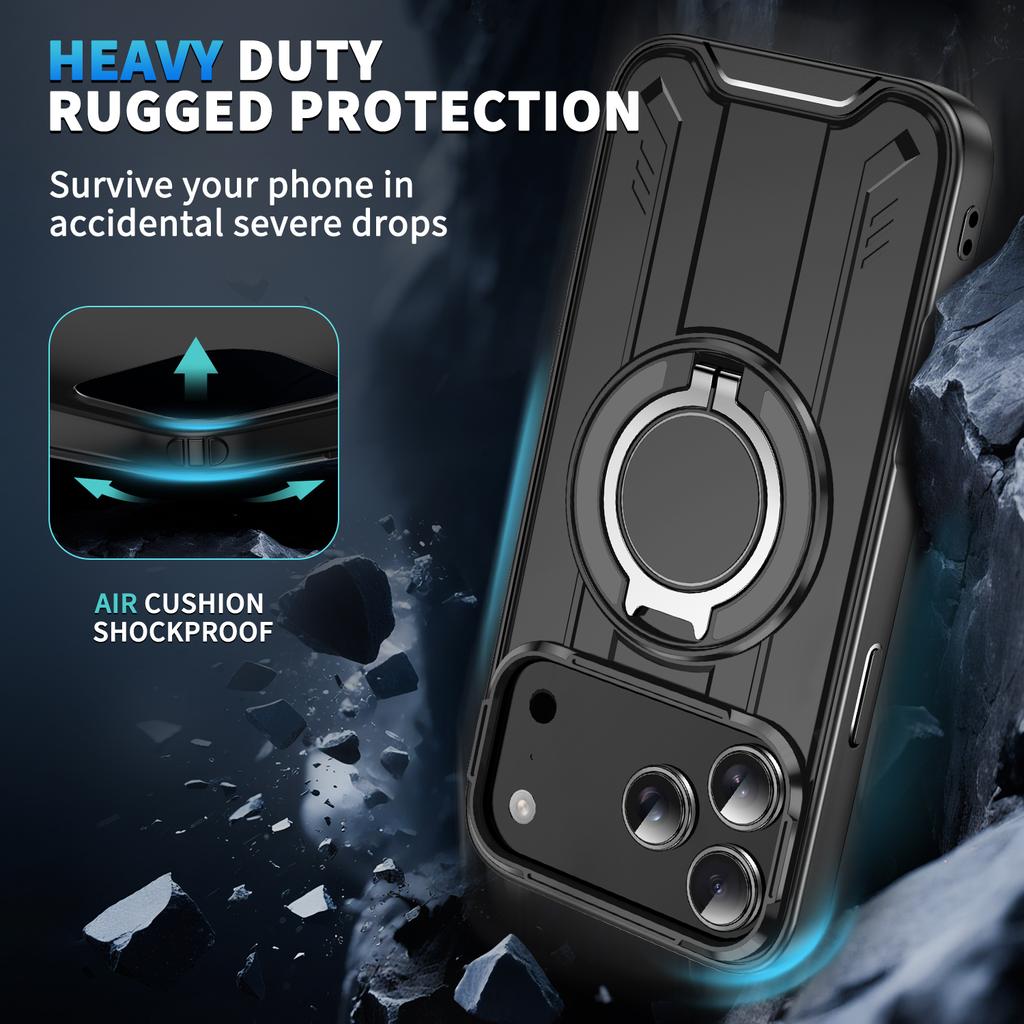 for iphone17 Impact Resistant Stand Holder Ring Case for Iphone 17 Pro Max 16 Plus 17 Air 16e Pro Iphone16 Iphone17