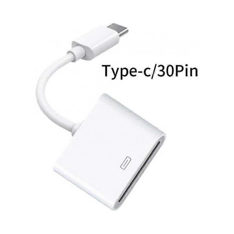 2025 Latest Model  for Apple 30pin Female To USB 3.1 Type-C USB-C Sync Data Charging Adapter Cable