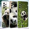 Chinese Baby Panda Clear Case For Samsung Galaxy A52 A51 A53 A72 A71 A73 A32 A31 A33 A41 A22 A11 Soft Cute Cases Cover Lazy Bear