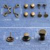 2 Set Metal Jeans Button Snaps Detachable Pants Pins Clips Adjustable Reduce Waist Buttons Clothing Buckles Sewing-Free Tools