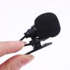 Black Hands-free Condenser Clip-on Lapel Mic 1.5 Meters Mini Portable Lavalier Wired 3.5mm Microphone For Phone And Laptop