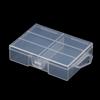 Transparent Plastic Battery Storage Box For 18650 Batteries With Clear Divider&Cover Plastic Organizer With Hardware Accessories