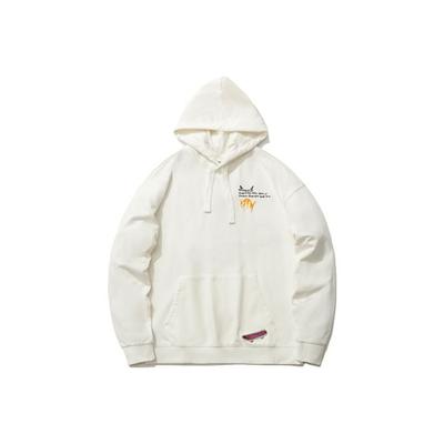 Li Ning CF Casual Sports Pullover Long Sleeve Hoodie Unisex Hoodies Off-White AWDR506-1