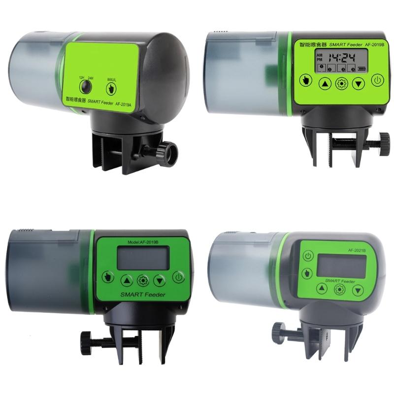 Automatic Fish Feeder Rechargeable Battery Aquarium Food Dispenser 7oz Large Capacity for Vacation Weekend Holiday