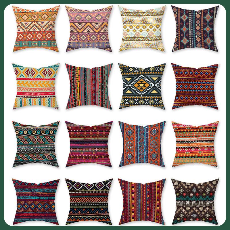 New Bohemian Color Geometric Pattern B&B Hotel Model Room Home Decoration Sofa Square Pillow