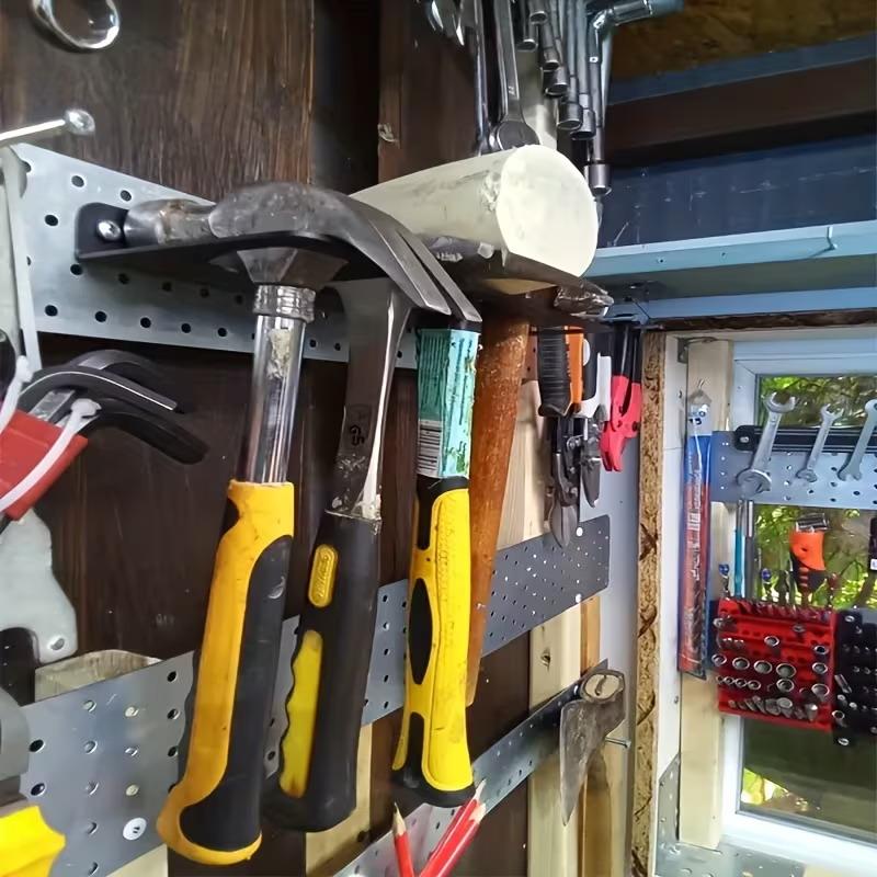 

Wall Mounted Hammer Tool Storage Rack, Durable Metal Holder For Garage, Workshop, Diy, Woodworking, Home Tool Organization чорний