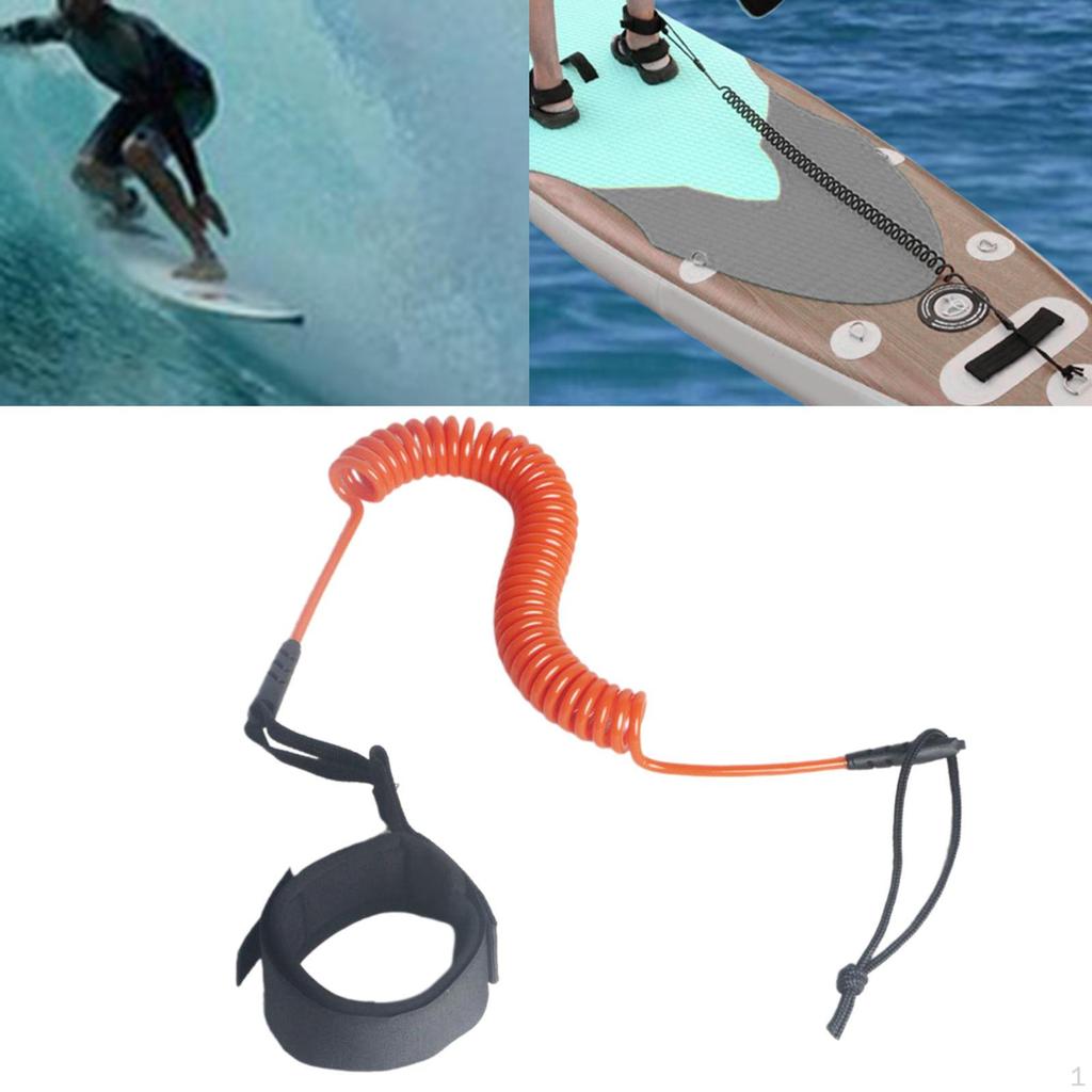 Coiled Surfboard Leash Holder Paddle Board Elastic Comfortable Foot Strap Surfing Supplies