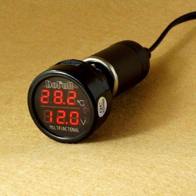 2025 New Car LED Digital Display Motorcycle Voltmeter 12V 24V Digital Current Meter Detector Tester Monitor