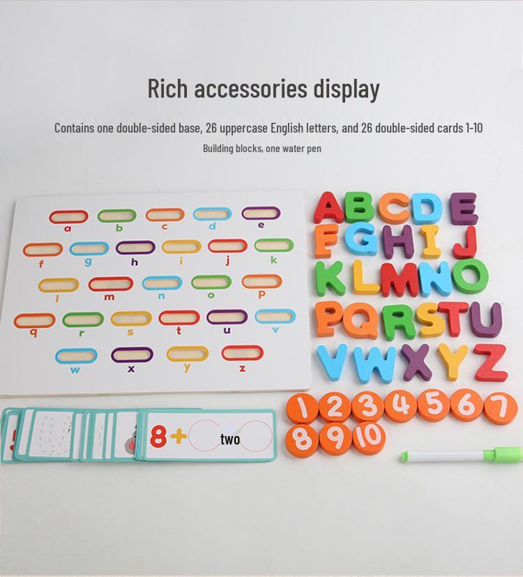 Multifunktionale Buchstaben-Zuordnungs-Puzzleblöcke für die Früherziehung