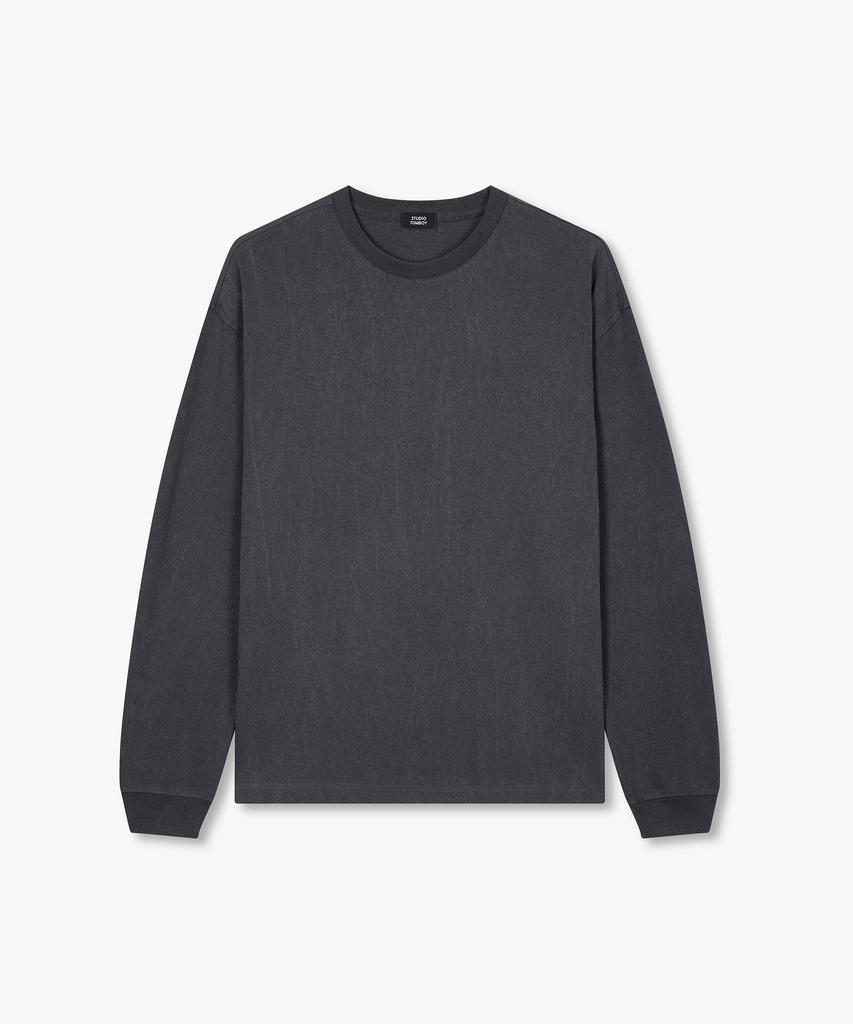 STUDIO TOMBOY [Men] Tomboy Oversized Pigment Long Sleeve T-Shirt_Gray 9155322109
