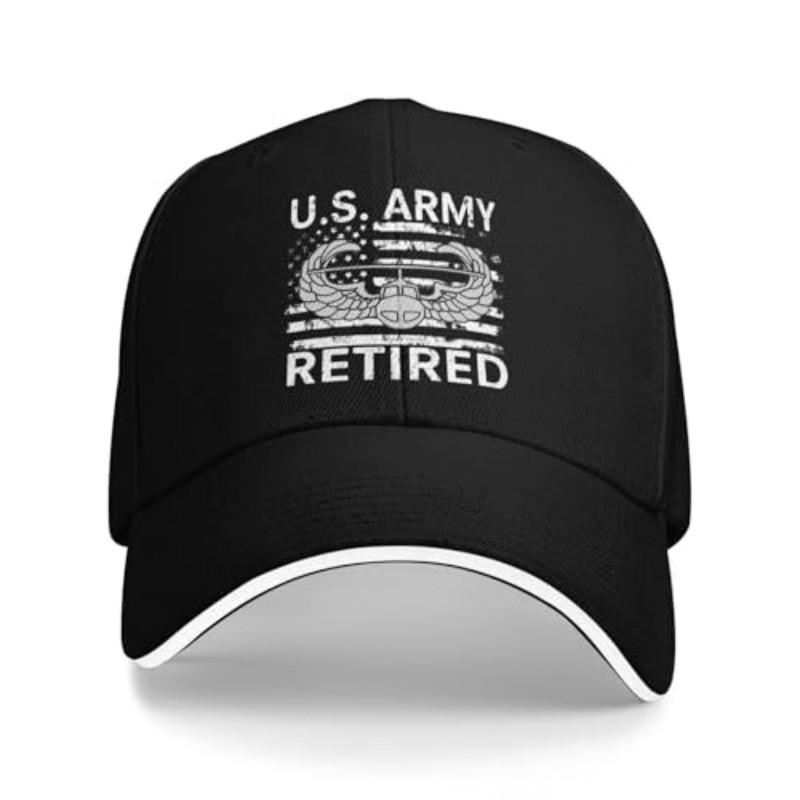 US Army Retired Air Assault Wings Baseball Cap Polyester Adjustable Military Veteran Casual Hat Adjustable