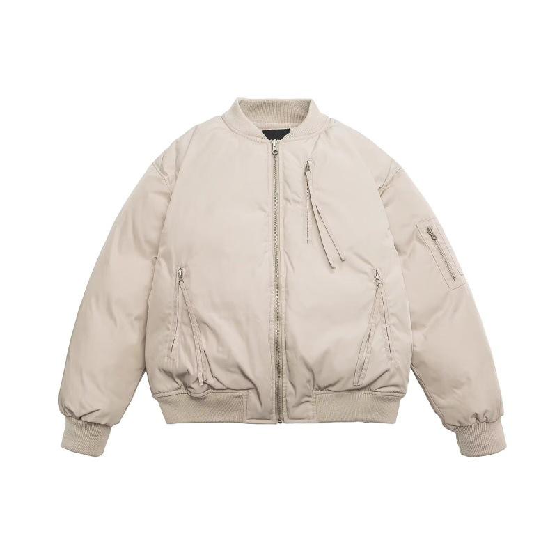 Dámská retro bomber bunda s více kapsami - Trendy americký baseballový styl pro jaro a podzim