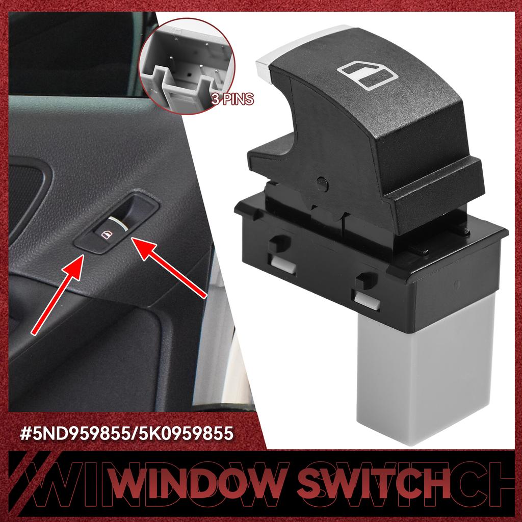 Ovládací tlačítko spínače elektrického ovládání oken pro VW Jetta Tiguan Caddy Golf MK5 MK6 Passat Touran Seat MK2 5ND959855 5K0959855 5ND 959 855