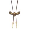 Stylish PU Leather Bolo Tie Necklace With Alloy Accents Stylish Wax Cord Necktie For Men Women Fashion Accessories
