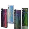 Three Giants SG99 Pro: Three-Mode Bluetooth Mechanical Keyboard with Display, Custom Hot-Swap Keys, Side-Engraved Gradient.