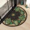 Semi-Circular Doormat Silicone Backing Floor Mat New Welcome Mat  Porch Accessories