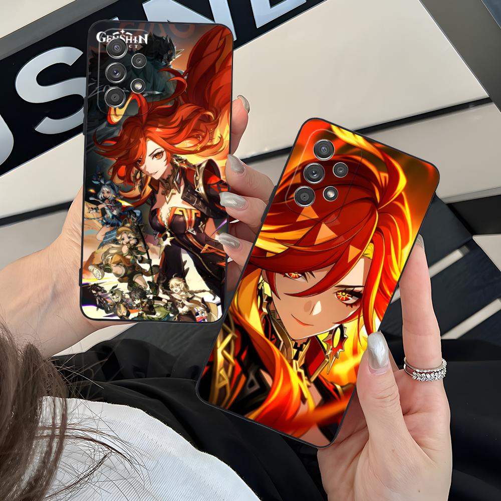 Game GI Mavuika Matte TPU Mobile Phone Case for Samsung Galaxy A56 55 54 53 52 51 36 35 34 23 16 15 5G Colorful Cover