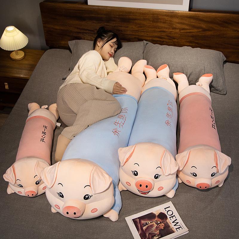Large Soft Lying Pig Throw Pillow Plush Toy Doll Pig Doll Girl Bed Sleeping Soothing Rag Doll