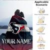 1PC Custom Name Blanket Houston-Texans Artwork Flannel blankets Patterns Throw Blanket All-Season Soft Gift for Couch, Bed, Camping, Birthday gifts