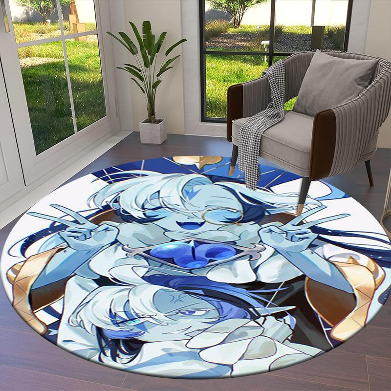 Cookie Run Kingdom Round Area Rug,Carpet Rug for Living Room Bedroom Sofa Playroom Decor,Non-slip Floor Mat18