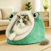 Comfort Pet House Green Frog Sleeping Nest Bed Cute Cat Dog Bed  For Puppy Kitten