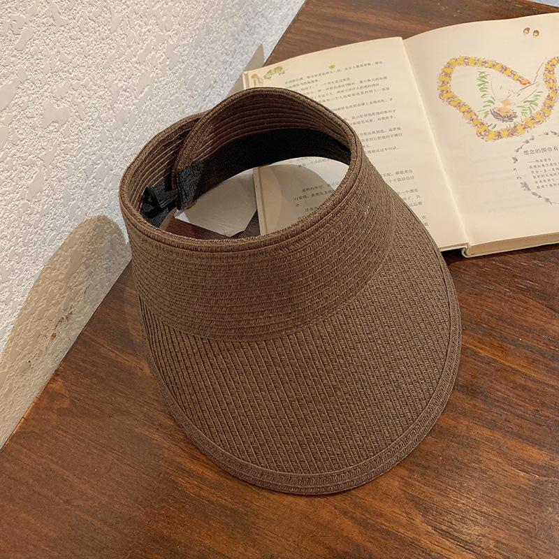 Export Grade Straw Empty Top Hat Summer Women's Outdoor Sunscreen Foldable Portable Braided Straw Hat New Sun Hat