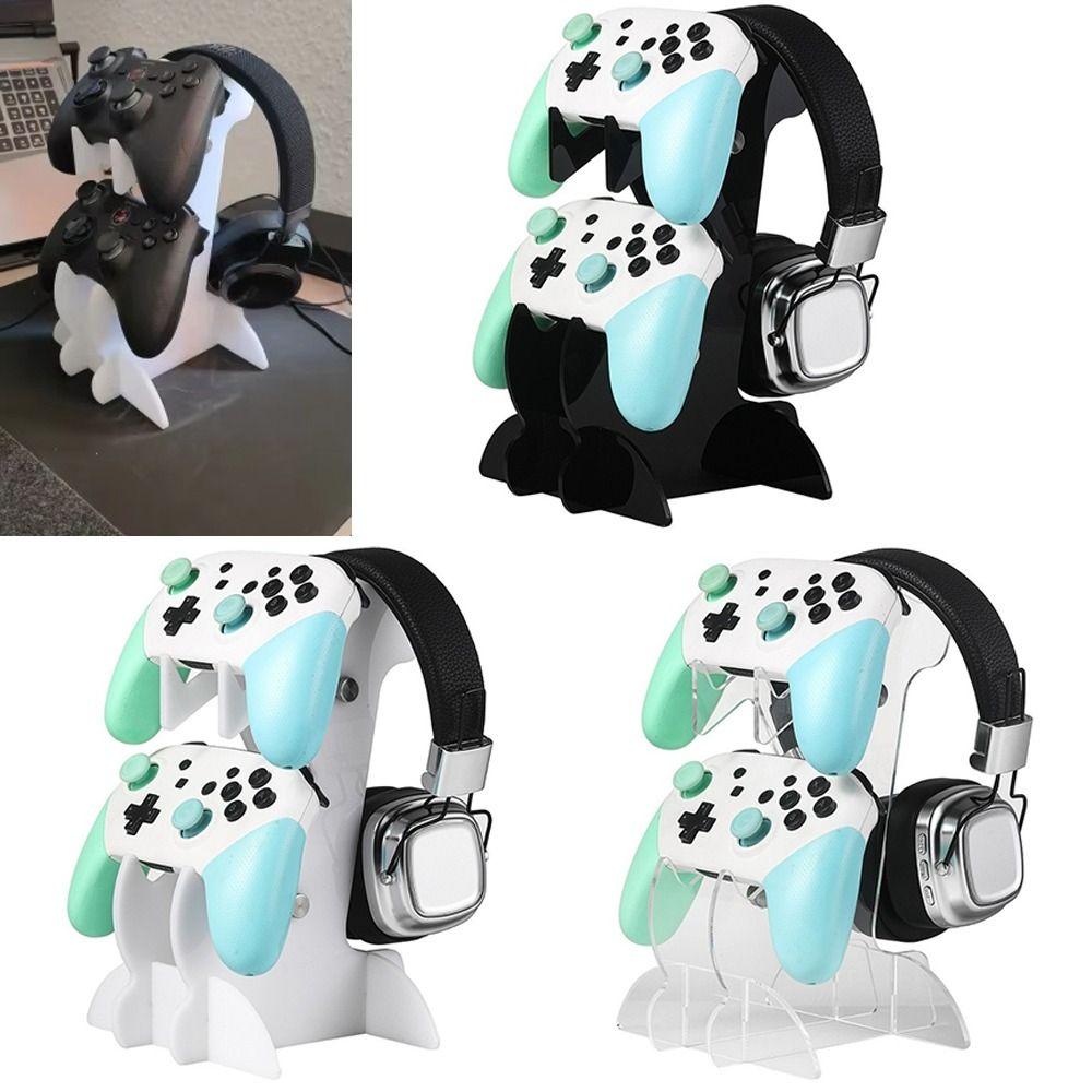 Acrylic Gaming Controller Stand Double-layer Desktop Organizer for PS5/PS4/Xbox/Switch